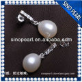 AAA 7-8MM fashion freshwater rice round pearl earrings PE0112